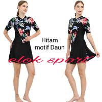 Gambar Elok Sport Baju Renang Diving Rok Dewasa Model Diving Rok Lapis Celana Atas Lutut Lengan Pendek Resleting Depan Spandex Lycra Premium UV Protection - DV ROK 905, L dari elok sport undefined 5 Tokopedia