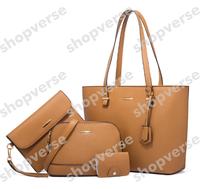 Gambar 4 in 1 Kulit Sintetik Hand + Shoulder Bag + Clutch + Card Holder | Tas Wanita / Perempuan Synthetic Leather Tangan + Pundak / Selempang + Dompet Kartu | Kantor Laptop Kuliah Sekolah - Cokelat dari shopverse undefined 1 Tokopedia