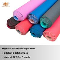 Gambar Matras Yoga TPE Double Layer 6mm TPE Mat Eco Friendly Volume II - Biru Tosca, Matras + Nama dari Unique Yoga Bali undefined 2 Tokopedia