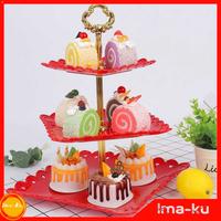 Gambar Rak Penyajian Makanan Kue Cake Snack Buah Susun 3 Tingkat Food Display - Merah dari Ima-ku undefined 1 Tokopedia