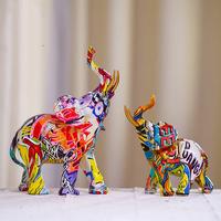 Gambar Pajangan Meja Dekorasi Patung Gajah Ornament Lukisan Grafiti Modern Dekorasi Fengshui Kreatif Meja Kantor Studio Kamar Tidur Ruang Tamu Hadiah - Purple Graffiti, S dari DIMORAON undefined 1 Tokopedia
