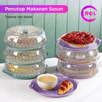 Gambar Rak Tudung Saji Pelindung Wadah Tutup Makanan Piring 3 Susun kristal - 4 Susun Cream dari Lbagstoremall undefined 2 Tokopedia