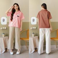 Gambar 147 FASHION BAJU OUTFIT PAKAIAN ATASAN KEMEJA PENDEK BORDIR WANITA dari TN07 collection undefined 1 Tokopedia