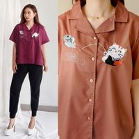 Gambar 147 FASHION BAJU OUTFIT PAKAIAN ATASAN KEMEJA PENDEK BORDIR WANITA dari TN07 collection undefined 3 Tokopedia