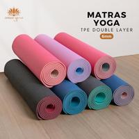 Gambar Matras Yoga TPE Double Layer 6mm TPE Mat Eco Friendly Volume II - Biru Tosca, Matras + Nama dari Unique Yoga Bali undefined 1 Tokopedia