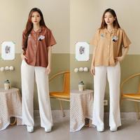 Gambar 147 FASHION BAJU OUTFIT PAKAIAN ATASAN KEMEJA PENDEK BORDIR WANITA dari TN07 collection undefined 2 Tokopedia