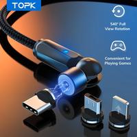 Gambar Kabel Data Charger Rotate Magnetik Lightning 3A Fast Charging Gaming Cable - 1M, Hitam dari Club 8 undefined 2 Tokopedia