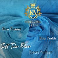 Gambar Kain Soft Tile Tulle Halus Polos Warna Biru Meteran Lebar 170cm - Biru Muda, meter dari Toko Kain Kurnia Agung undefined 1 Tokopedia