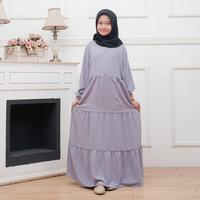 Gambar Gamis Anak Perempuan Muslimah Usia 4-11 Tahun Bahan Crinkle Airflow - Maron, XL dari ACHSA SToRE undefined 5 Tokopedia