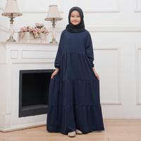 Gambar Gamis Anak Perempuan Muslimah Usia 4-11 Tahun Bahan Crinkle Airflow - Maron, XL dari ACHSA SToRE undefined 4 Tokopedia