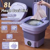 Gambar Mesin Cuci Lipat Portable / Mini Folding Washing Wash Machine Praktis - Ungu dari Naturinc undefined 1 Tokopedia