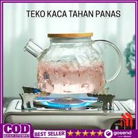 Gambar Teko Kaca Tahan Panas Api Pitcher Teh kopi Transparant Teapot kettle - 1000 ML dari RUMAHINAJA undefined 1 Tokopedia