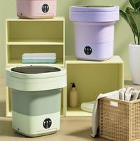 Gambar Mesin Cuci Lipat Portable / Mini Folding Washing Wash Machine Praktis - Ungu dari Naturinc undefined 3 Tokopedia