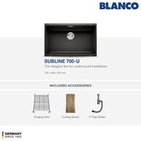 Gambar Kitchen Sink Bak Cuci Piring Granit 1 Lubang BLANCO Silgranit SUBLINE 700-U - Pemasangan Undermount - Putih dari BLANCO Indonesia undefined 2 Tokopedia