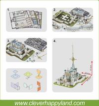 Gambar TG001 Best selling toy 3d puzzle game Lineage 2 Aden Castle paper mod dari Figure Afternoon undefined 4 Tokopedia