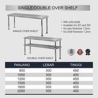 Gambar Double Over Shelf - Panjang 80 cm Rak Working Table Stainless steel dari HKA KITCHEN undefined 2 Tokopedia