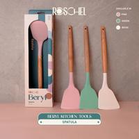 Gambar Roschel RTS-111 Spatula Silicone Beryl / RTS111 Sutil Sodet Silikon Kayu Kitchenware - Pink dari WL SHOP1 undefined 1 Tokopedia
