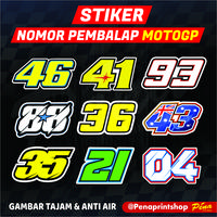 Gambar Stiker Nomor Rider MOTOGP Superbike / Stiker Nomor Pembalap MOTOGP - 21 dari Pena Printshop undefined 1 Tokopedia