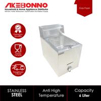 Gambar AKEBONNO - Gas Fryer/Wajan Kompor/Mesin Deep Fryer dengan Gas Single Tank/Satu Tempat FOOD GRADE - 6 L dari Akebonno undefined 1 Tokopedia