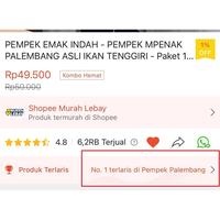 Gambar READY!!! PEMPEK EMAK INDAH FOOD - PEMPEK MPENAK PALEMBANG ASLI IKAN - Mix- Tulis Note dari BivStarx undefined 2 Tokopedia