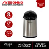 Gambar AKEBONNO - Vacuum Flask/Wadah Air Panas Hotel/Tempat Minum Airpot/Thermos Multi Fungsi Hotel/Restoran Stainless Steel - 2.0L dari Akebonno undefined 1 Tokopedia