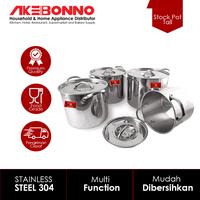 Gambar AKEBONNO - Stock Pot/Steamer/Panci Kukus/Dandang Alat Masak Multifungsi Stainless Steel FOOD GRADE - TALL A-30 CM dari Akebonno undefined 1 Tokopedia