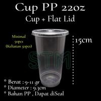 Gambar Gelas Plastik 22oz / PP Cup 22 oz 660ml + Tutup - FlatLidSaja dari STMofficialshop undefined 3 Tokopedia