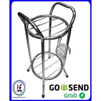Gambar Meja Guci 2 Susun Rak Magic Com - Rak Serbaguna - Kaki Dispenser Bulat dari PerjawanCELL undefined 1 Tokopedia