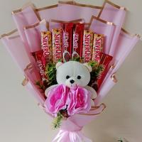 Gambar Bucket Coklat + boneka + bunga - +4pcs hitam dari Rezini Gift undefined 2 Tokopedia