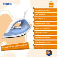 Gambar Philips dst051020 51070 Setrika Listrik Gosokan Baju Dry Iron nonstick - Biru dari borevi tangsel undefined 2 Tokopedia