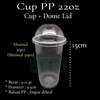 Gambar Gelas Plastik 22oz / PP Cup 22 oz 660ml + Tutup - FlatLidSaja dari STMofficialshop undefined 2 Tokopedia