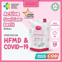 Gambar BerryC Hand Sanitizer Refill 200ml Antiseptik Non Alkohol Bayi Safe Spray & Foam Harum Floral untuk Kulit Sensitif - 1pc+Gun Pink dari Natural Family Care undefined 1 Tokopedia