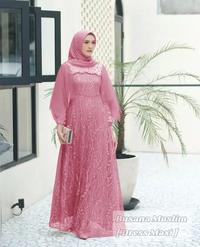 Gambar FS Dress baju pesta ALEA kondangan hijab muslim wanita maxi ada size - coksu, L dari Gaya Cantik1 undefined 1 Tokopedia