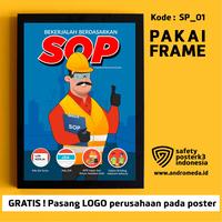Gambar Safety Poster K3 : SOP Ijin Kerja Prosedur Work Permit +Frame - 42x30 cm+frame dari Safety Poster K3 Indonesia undefined 1 Tokopedia