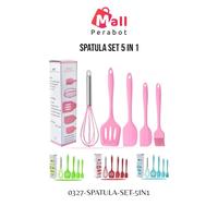 Gambar Spatula Set Alat Masak 5 In 1 Pcs | Sutil Scrap Kocokan Silicone 5in1 - Hijau dari Mall.Perabot undefined 3 Tokopedia