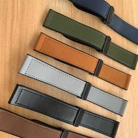 Gambar Strap tali jam tangan rubber silicon kombinasi lether new model magnet - cokmud, 22mm dari jiwa_merdeka undefined 3 Tokopedia