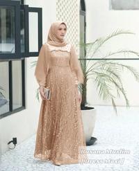 Gambar FS Dress baju pesta ALEA kondangan hijab muslim wanita maxi ada size - coksu, L dari Gaya Cantik1 undefined 2 Tokopedia