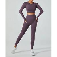 Gambar UC | LUNA series top long sleeve legging olahraga yoga gym fitness - D. purple (Leg), S dari UC.Unicore undefined 3 Tokopedia