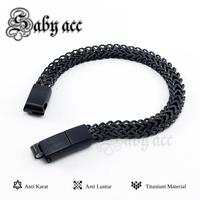 Gambar Gelang Pria Titanium Hitam Anti Karat Asli Original Saby dari Saby Acc undefined 3 Tokopedia