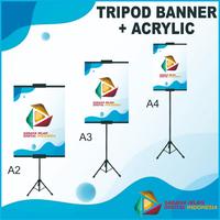 Gambar Tripod Banner 2 sisi / Tripod Stand / Tiang Promosi 2 Sisi - Tripod + Acr A4 dari Sarana Iklan Digital Indonesia undefined 2 Tokopedia