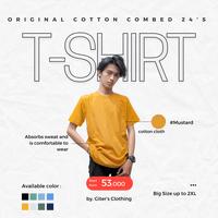 Gambar kaos polos cotton combed 24s pria by giter's clothing 8 warna oversize - Army, M dari giter store undefined 5 Tokopedia