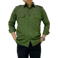 Gambar Kemeja Kerja lapangan /kemeja PDL PDH lengan panjang polos - Biru Navy, S dari theregarstore undefined 1 Tokopedia