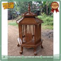 Gambar Kandang ayam bekisar jati ukiran naga dari wzr furniture jepara undefined 1 Tokopedia