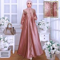 Gambar Gamis Satin Cristal // Gamis Bordir Terbaru // Gamis Lebaran Mewah - Salem, XXL dari TM.O Collection undefined 5 Tokopedia