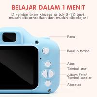Gambar mainan kamera anak Kamera Digital Mini Anak | DSLR Mainan Foto Video| - merah muda+SD dari Mahadevan Store undefined 3 Tokopedia