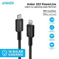 Gambar Anker 322 Kabel Charger MFI USB Type C to Lightning 3FT - Putih dari Pasific Place undefined 1 Tokopedia