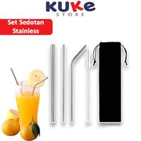 Gambar KUKE Sedotan Stainless Set / Sedotan Besi set 5 dari KUKE undefined 1 Tokopedia