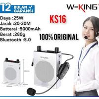 Gambar WKING Speaker Bluetooth KS16 Mic pinggang Tour Guide Mic Ngajar - Putih dari Tuti tore undefined 2 Tokopedia