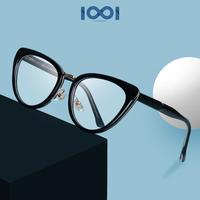 Gambar Kacamata Frame Cat Eye Lensa Photocromic Blueray Glasses Anti Cahaya Biru Fashion Modis Korea Eyewear Wanita IOOI M2121 - Blue Gold, Frame Only dari IOOI.kacamata undefined 1 Tokopedia