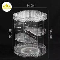 Gambar RAK KOSMETIK AKRILIK PUTAR 360 DERAJAT DIAMOND/RAK KOSMETIK dari AYEN-STORE undefined 2 Tokopedia